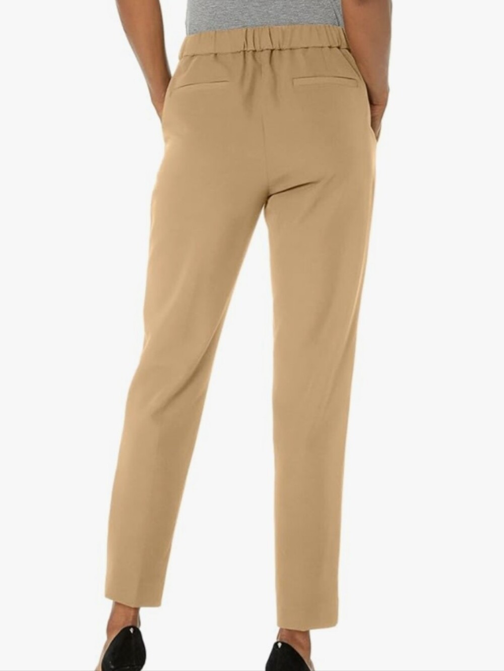 Beige Chinos Size 4 Elastic Waistback Ankle Trouser Pant Tan Tommy Hilfiger